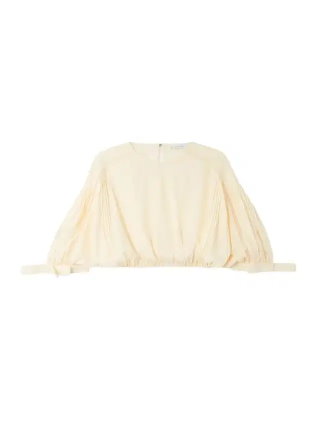 Cropped Bow-detailed Lace-trimmed Pleated Crepe Top