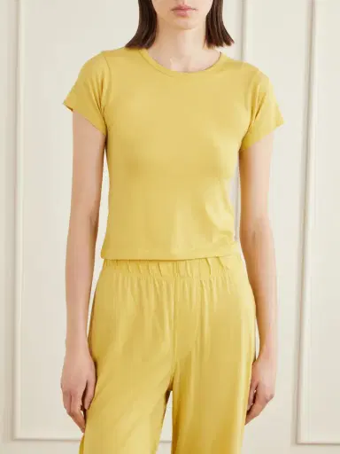 ÉTERNE Cotton And Modal-blend T-shirt | Thumbnail 3 ÉTERNE Cotton And Modal-blend T-shirt | Thumbnail 3