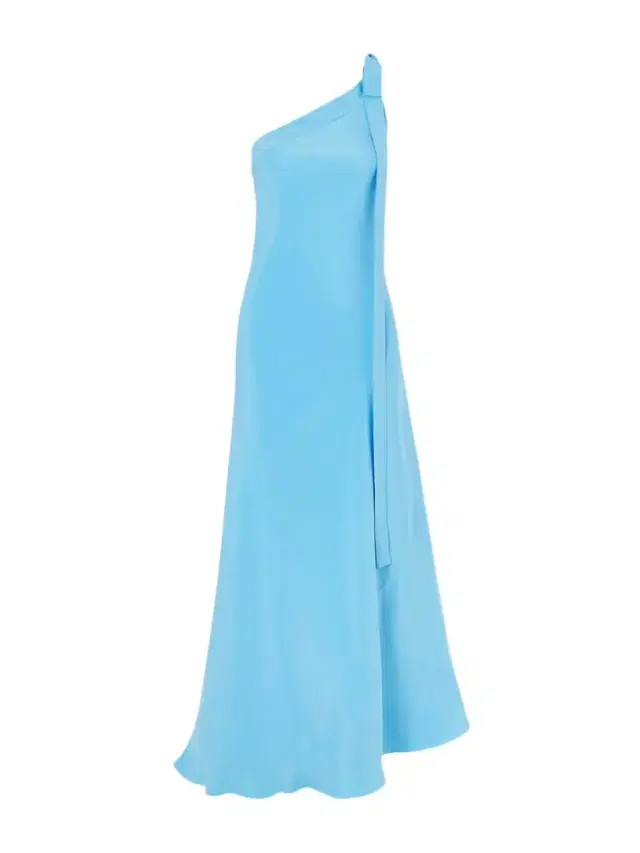Florence One-shoulder Tie-detailed Silk Maxi Dress
