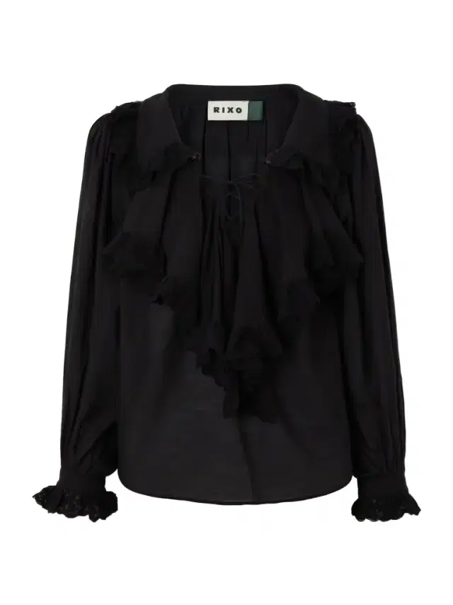 Milia Shirred Cotton-blend Blouse