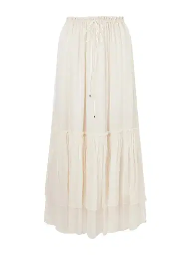 Chloé Tiered Silk Crepe De Chine Maxi Skirt | Thumbnail 1 Chloé Tiered Silk Crepe De Chine Maxi Skirt | Thumbnail 1