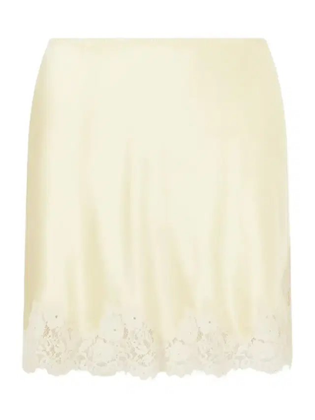 Giulietta Lace-trimmed Silk-charmeuse Mini Skirt