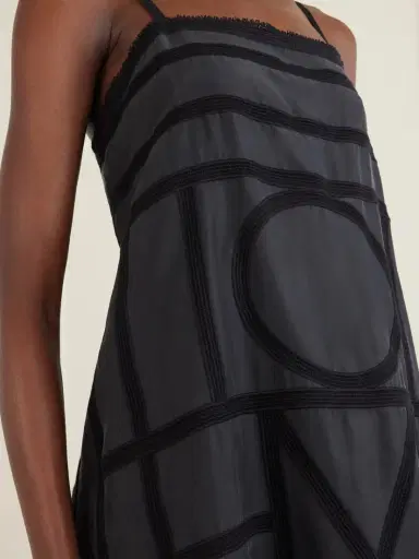 TOTEME Embroidered Silk Midi Dress | Thumbnail 4 TOTEME Embroidered Silk Midi Dress | Thumbnail 4