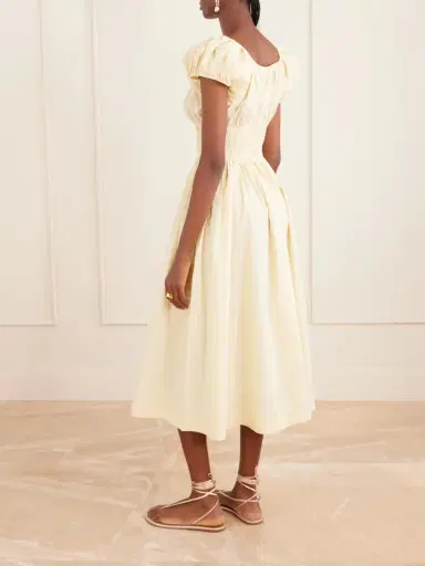 DÔEN Quinn Smocked Organic Cotton-poplin Midi Dress | Thumbnail 3 DÔEN Quinn Smocked Organic Cotton-poplin Midi Dress | Thumbnail 3