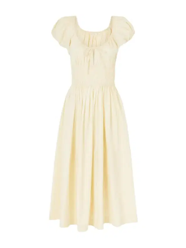 Quinn Smocked Organic Cotton-poplin Midi Dress