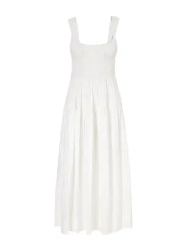 DÔEN Clover Shirred Organic Cotton-poplin Midi Dress | Thumbnail 1
