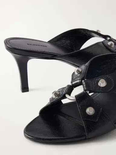 Balenciaga City Embellished Crinkled-leather Sandals | Thumbnail 5 Balenciaga City Embellished Crinkled-leather Sandals | Thumbnail 5