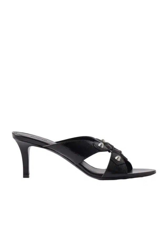 City Embellished Crinkled-leather Sandals