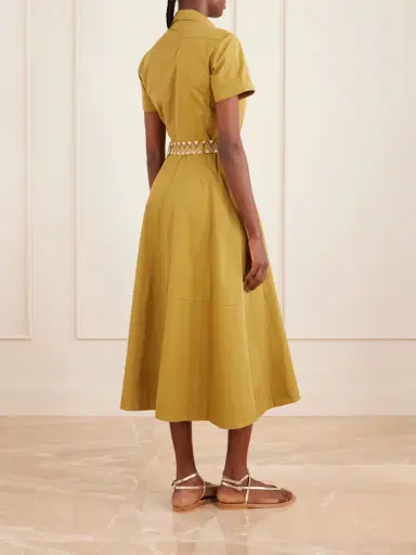 Emporio Sirenuse Giselle Belted Cotton Midi Dress | Thumbnail 3
