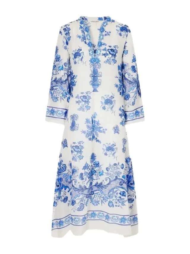 Giada Floral-print Cotton-voile Kaftan