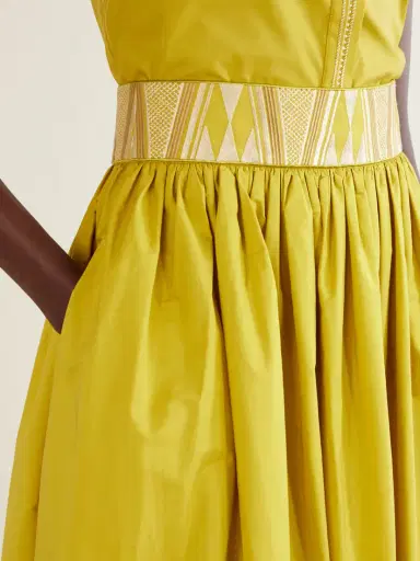 Emporio Sirenuse Ombretta Embroidered Cotton-blend Poplin Midi Skirt | Thumbnail 5 Emporio Sirenuse Ombretta Embroidered Cotton-blend Poplin Midi Skirt | Thumbnail 5