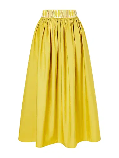 Emporio Sirenuse Ombretta Embroidered Cotton-blend Poplin Midi Skirt | Thumbnail 1 Emporio Sirenuse Ombretta Embroidered Cotton-blend Poplin Midi Skirt | Thumbnail 1