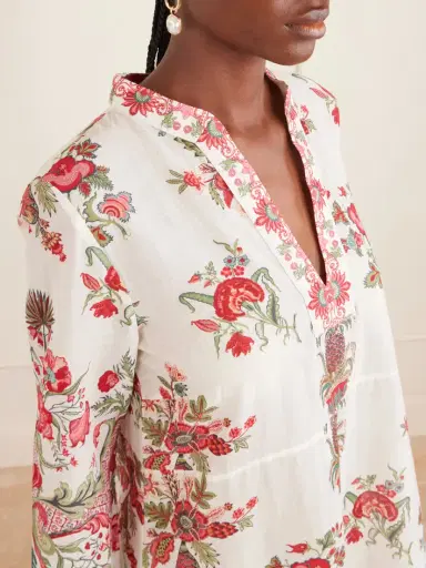 Emporio Sirenuse Giada Floral-print Cotton-voile Kaftan | Thumbnail 4 Emporio Sirenuse Giada Floral-print Cotton-voile Kaftan | Thumbnail 4