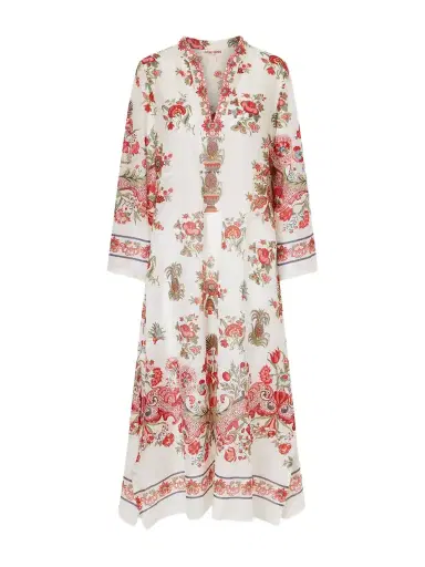 Emporio Sirenuse Giada Floral-print Cotton-voile Kaftan | Thumbnail 1 Emporio Sirenuse Giada Floral-print Cotton-voile Kaftan | Thumbnail 1
