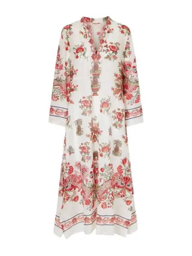 Giada Floral-print Cotton-voile Kaftan