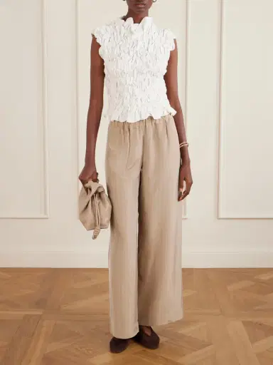 LIBEROWE Pinstriped Satin Wide-leg Pants | Thumbnail 2 LIBEROWE Pinstriped Satin Wide-leg Pants | Thumbnail 2
