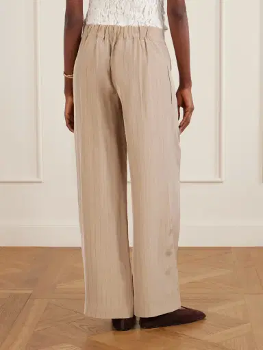 LIBEROWE Pinstriped Satin Wide-leg Pants | Thumbnail 3 LIBEROWE Pinstriped Satin Wide-leg Pants | Thumbnail 3