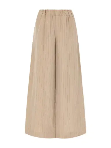 LIBEROWE Pinstriped Satin Wide-leg Pants | Thumbnail 1 LIBEROWE Pinstriped Satin Wide-leg Pants | Thumbnail 1