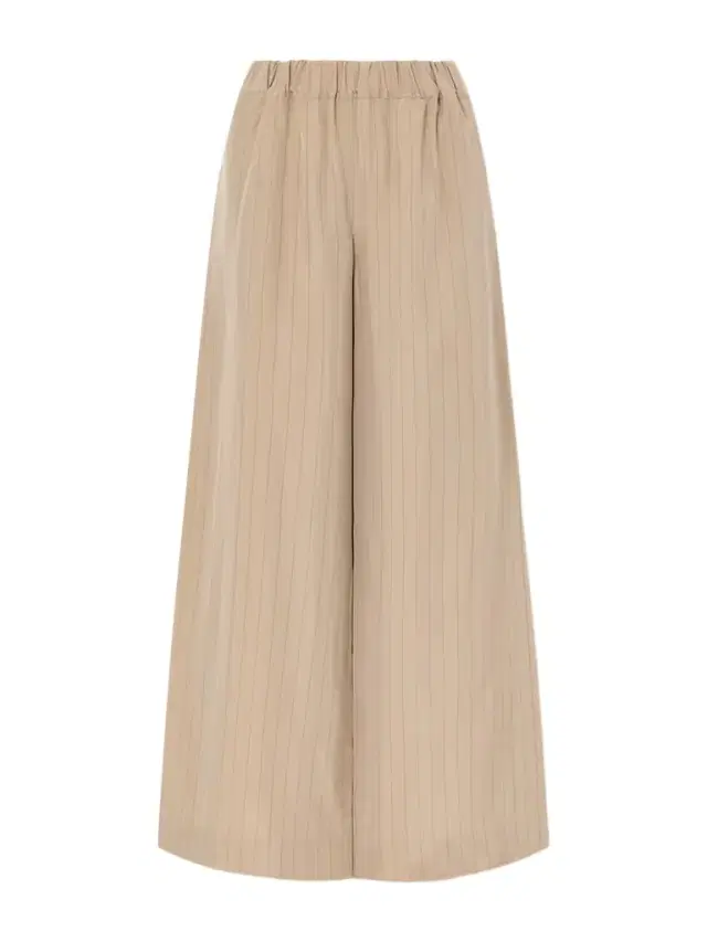 Pinstriped Satin Wide-leg Pants
