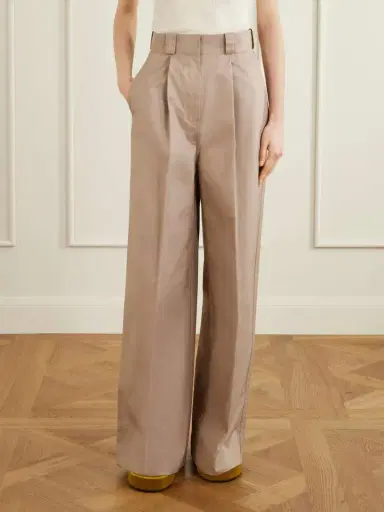 Balenciaga Pleated Cotton Wide-leg Pants | Thumbnail 3 Balenciaga Pleated Cotton Wide-leg Pants | Thumbnail 3