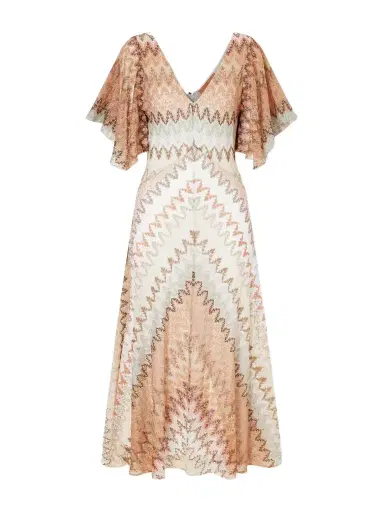 Missoni Striped Metallic Crochet-knit Midi Dress | Thumbnail 1 Missoni Striped Metallic Crochet-knit Midi Dress | Thumbnail 1