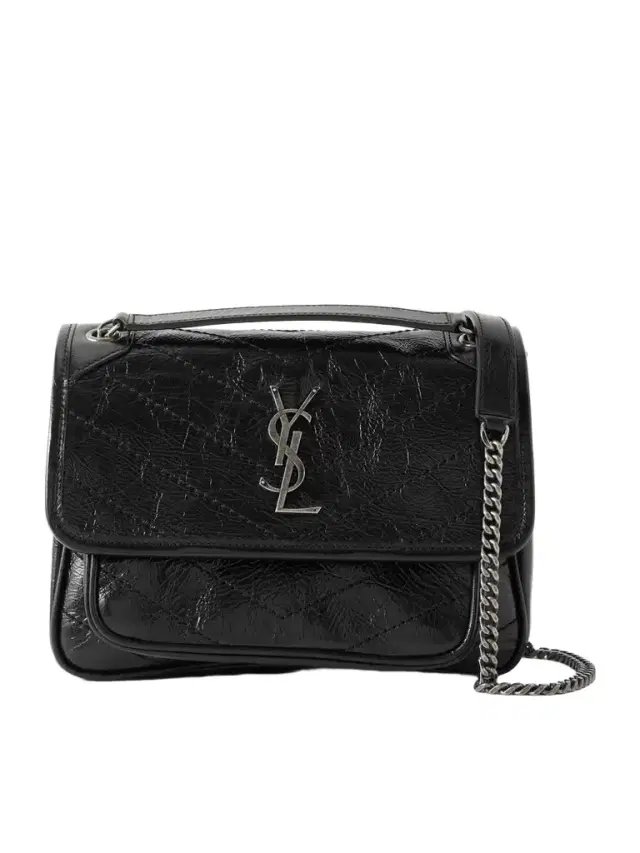 Niki Baby Quilted Crinkled-leather Shoulder Bag
