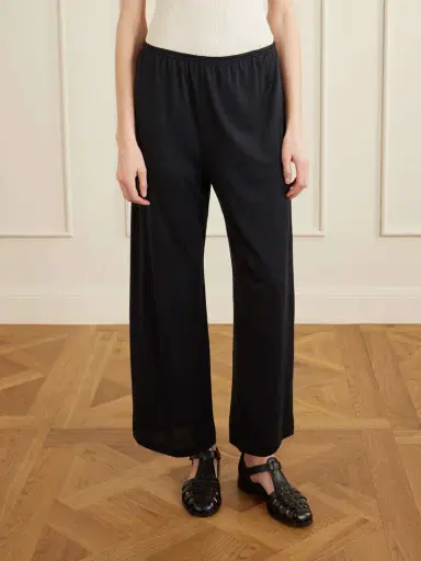 TOTEME Cotton And Silk-blend Wide-leg Pajama Pants | Thumbnail 3 TOTEME Cotton And Silk-blend Wide-leg Pajama Pants | Thumbnail 3
