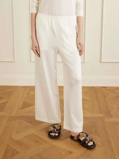 TOTEME Cotton And Silk-blend Straight-leg Pants | Thumbnail 3