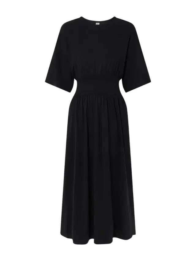Cotton And Silk-blend Midi Dress