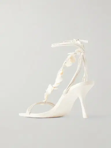 Simkhai Elin Shell-embellished Leather Sandals | Thumbnail 3
