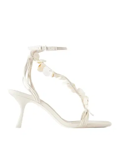 Simkhai Elin Shell-embellished Leather Sandals | Thumbnail 1