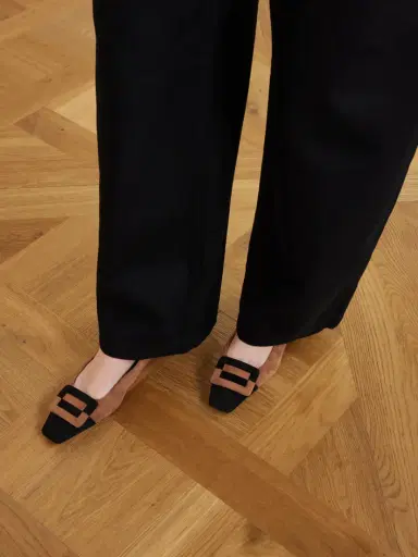 Roger Vivier Belle Vivier Buckled Two-tone Suede Ballet Flats | Thumbnail 2