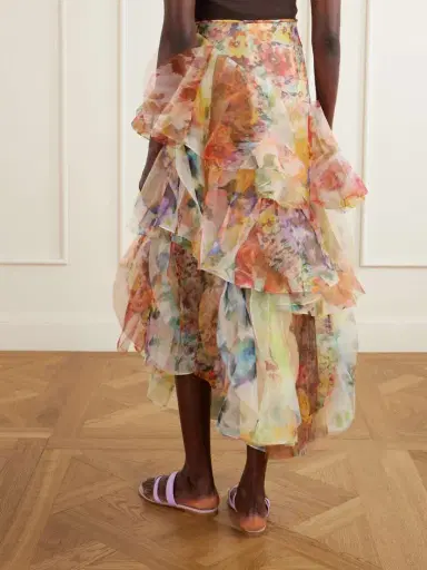 Zimmermann Luna Ruffled Chiffon Midi Skirt | Thumbnail 4 Zimmermann Luna Ruffled Chiffon Midi Skirt | Thumbnail 4