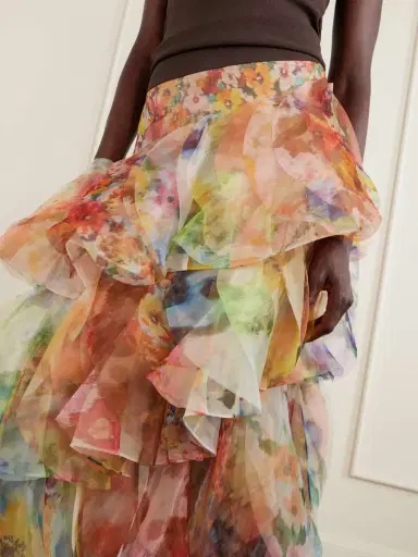 Zimmermann Luna Ruffled Chiffon Midi Skirt | Thumbnail 5 Zimmermann Luna Ruffled Chiffon Midi Skirt | Thumbnail 5