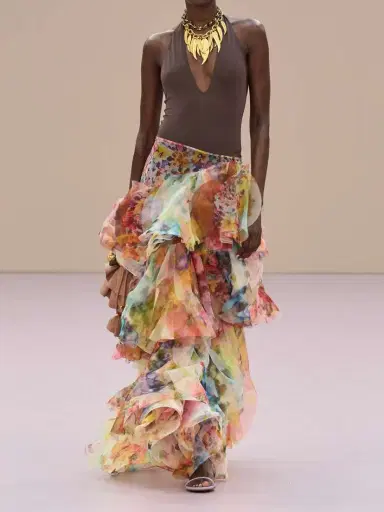 Zimmermann Luna Ruffled Chiffon Midi Skirt | Thumbnail 6 Zimmermann Luna Ruffled Chiffon Midi Skirt | Thumbnail 6