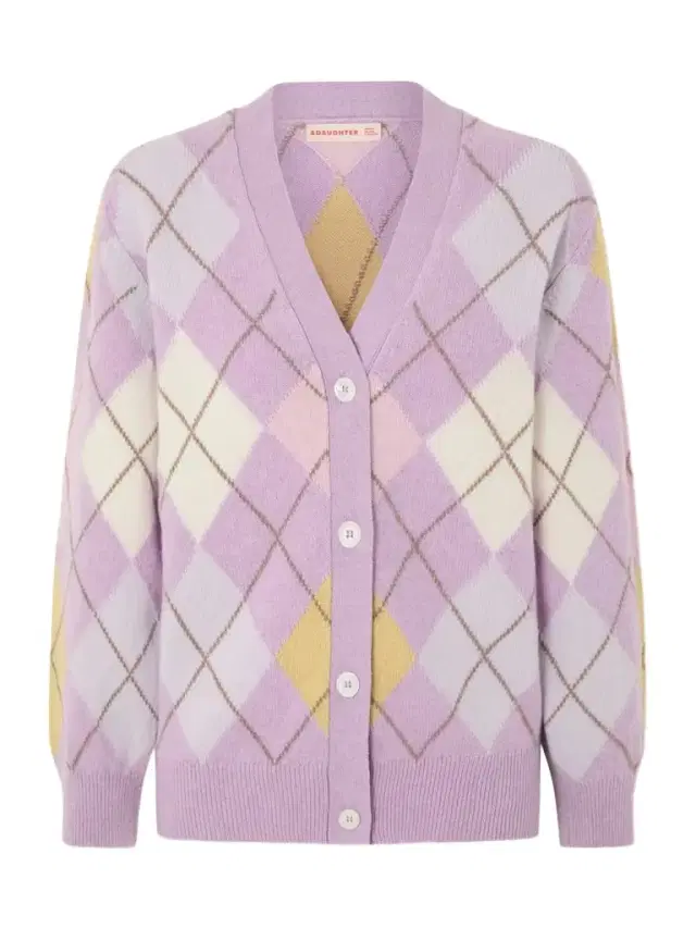 Argyle Wool Cardigan