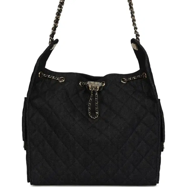 Chanel Chanel Medium 25 Hobo Bag Dark Denim Light Gold Hardware