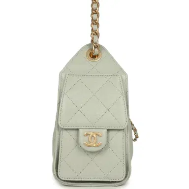 Chanel Chanel Mini 25 Hobo Bag Light Green Caviar Antique Gold Hardware | Thumbnail 3 Chanel Chanel Mini 25 Hobo Bag Light Green Caviar Antique Gold Hardware | Thumbnail 3