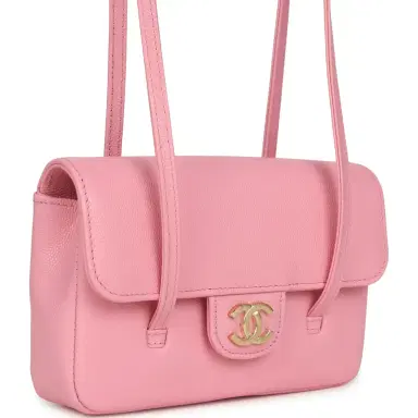 Chanel Chanel Mini Preppy Coco Clutch with Straps Pink Shiny Caviar Brushed Gold Hardware | Thumbnail 2 Chanel Chanel Mini Preppy Coco Clutch with Straps Pink Shiny Caviar Brushed Gold Hardware | Thumbnail 2