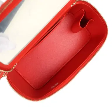 Chanel Chanel Small Classic Vanity Case Red Shiny Caviar Light Gold Hardware | Thumbnail 9 Chanel Chanel Small Classic Vanity Case Red Shiny Caviar Light Gold Hardware | Thumbnail 9