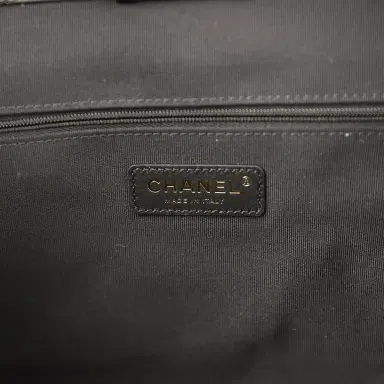 Chanel Chanel Small Coco Base Hobo Bag Brown Suede and Black Shiny Lambskin Brushed Gold Hardware | Thumbnail 11