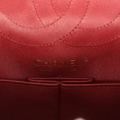 Chanel Chanel Small Reissue 225 2.55 Crush Double Flap Bag Burgundy Lambskin Gold Hardware | Thumbnail 9 Chanel Chanel Small Reissue 225 2.55 Crush Double Flap Bag Burgundy Lambskin Gold Hardware | Thumbnail 9