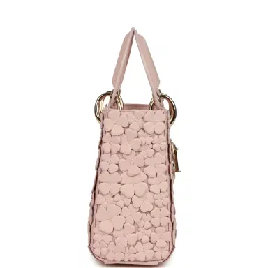 Dior Christian Dior Mini Lady Dior Bag "Clover" Rose Soupir Lambskin Light Gold Hardware | Thumbnail 3 Dior Christian Dior Mini Lady Dior Bag "Clover" Rose Soupir Lambskin Light Gold Hardware | Thumbnail 3