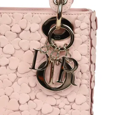 Dior Christian Dior Mini Lady Dior Bag "Clover" Rose Soupir Lambskin Light Gold Hardware | Thumbnail 7 Dior Christian Dior Mini Lady Dior Bag "Clover" Rose Soupir Lambskin Light Gold Hardware | Thumbnail 7