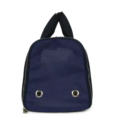 goyard Goyard Goyardine Canvas Navy Blue Voltigeur MM Pet Carrier Bag Palladium Hardware | Thumbnail 3 goyard Goyard Goyardine Canvas Navy Blue Voltigeur MM Pet Carrier Bag Palladium Hardware | Thumbnail 3