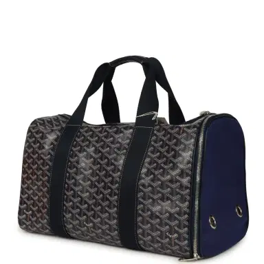 goyard Goyard Goyardine Canvas Navy Blue Voltigeur MM Pet Carrier Bag Palladium Hardware | Thumbnail 5 goyard Goyard Goyardine Canvas Navy Blue Voltigeur MM Pet Carrier Bag Palladium Hardware | Thumbnail 5