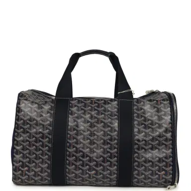 goyard Goyard Goyardine Canvas Navy Blue Voltigeur MM Pet Carrier Bag Palladium Hardware | Thumbnail 1 goyard Goyard Goyardine Canvas Navy Blue Voltigeur MM Pet Carrier Bag Palladium Hardware | Thumbnail 1