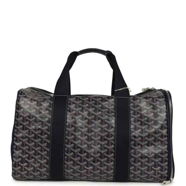 goyard Goyard Goyardine Canvas Navy Blue Voltigeur MM Pet Carrier Bag Palladium Hardware