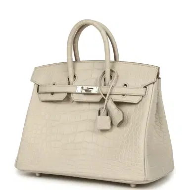 HERMÈS Hermes Birkin 25 Beton Matte Alligator Palladium Hardware | Thumbnail 5