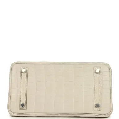 HERMÈS Hermes Birkin 25 Beton Matte Alligator Palladium Hardware | Thumbnail 6